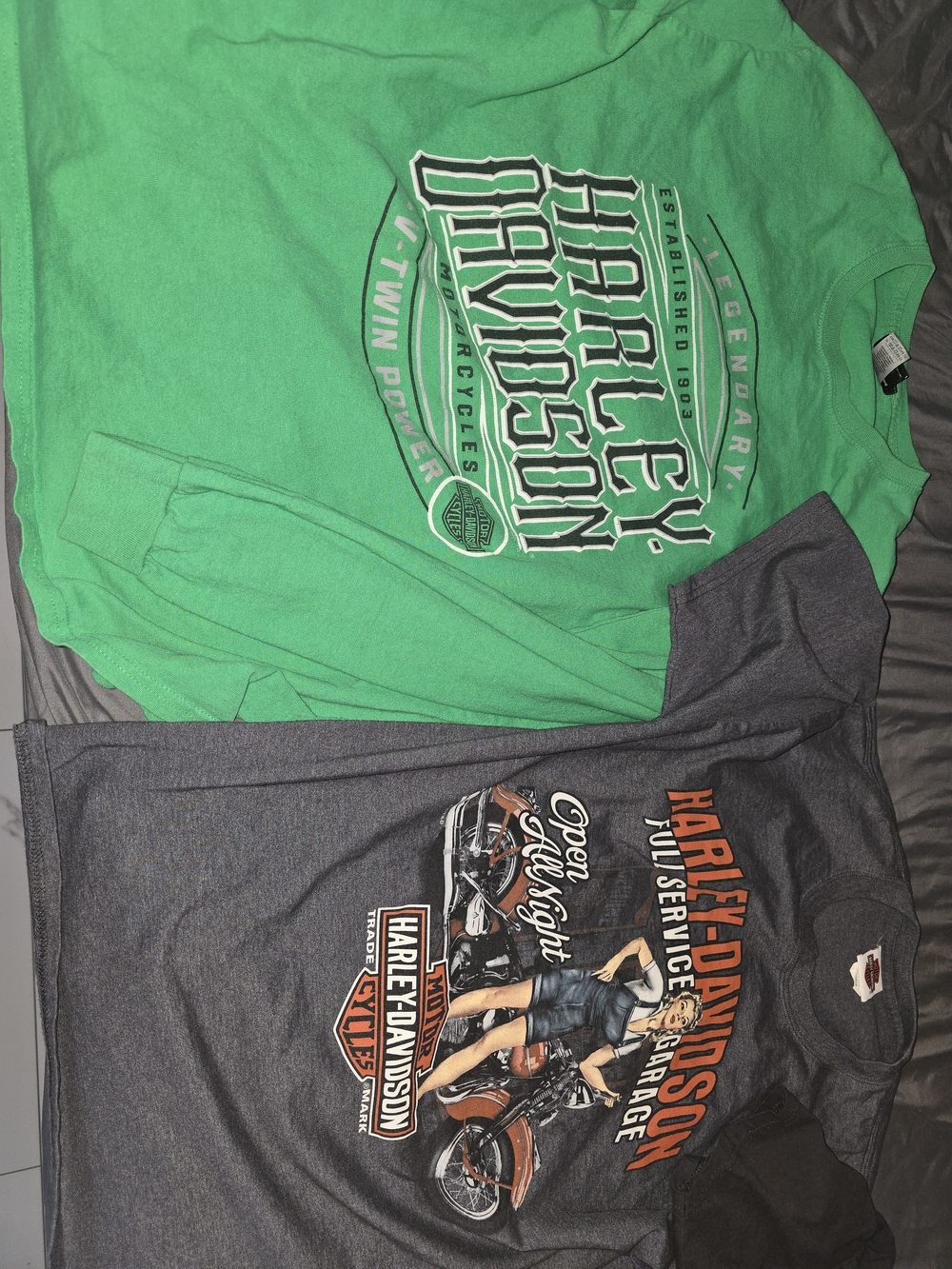 Harley Graphic Tees (LOT 13 SHIRTS) MENS LARGE - Picture 2 of 9